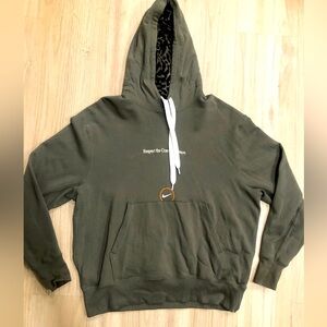 Nike Olive Green Hoodie for Men "Respect The Cosmic"
